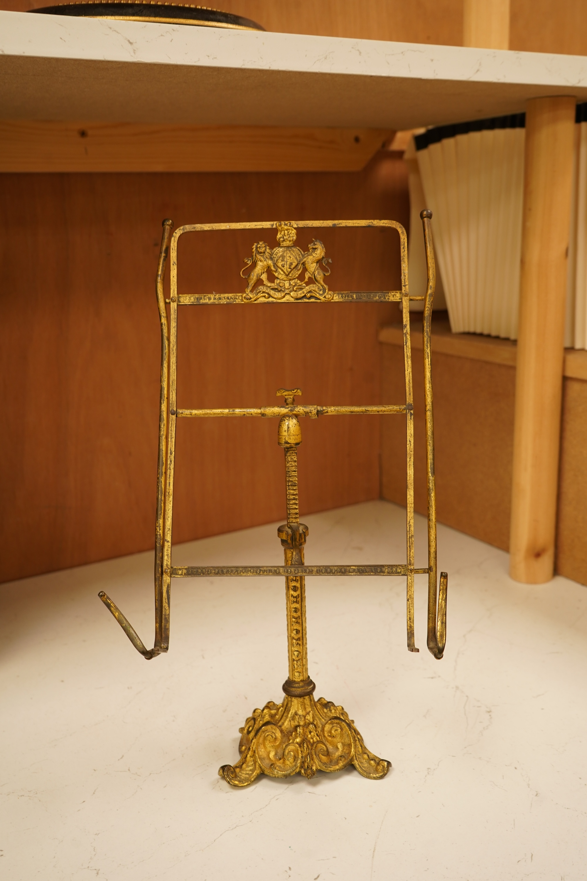 A Victorian Wright's patent gilt brass telescopic 